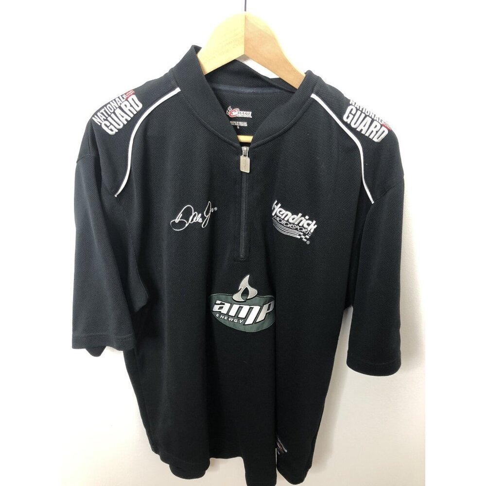 Nascar Dale Earnhardt Jr Chase National Guard Men L Polo Shirt Embroidered Patch